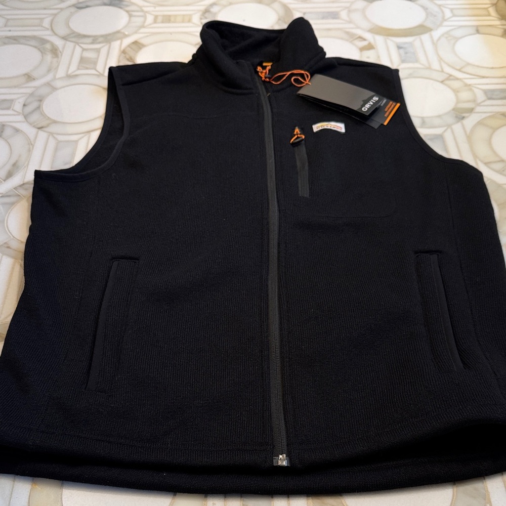 NWT Orvis Black Fleece Vest